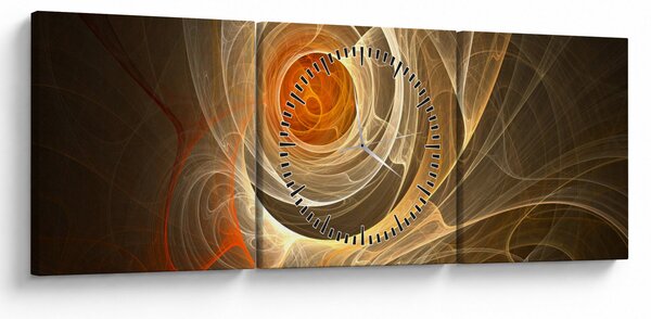 Obraz abstrakcji (z zegarem) (90x30 cm)
