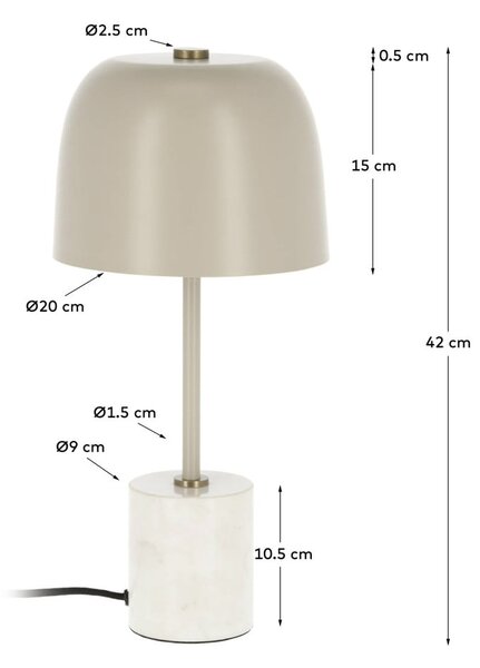 Beżowa lampa stołowa Kave Home Alish