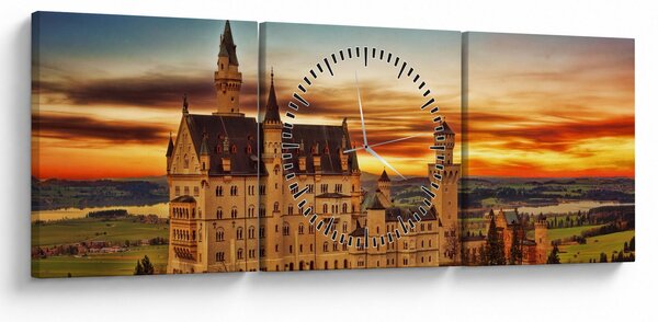 Obraz - Tyskland (z zegarem) (90x30 cm)