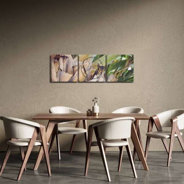 Obraz wiewiórki na drzewie (z zegarem) (90x30 cm)