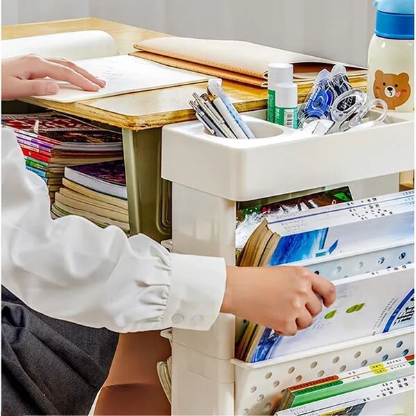 Bookcart™ Pięciopoziomowy Regał Na Książki Na Kółkach