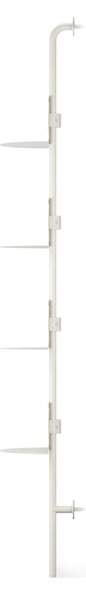 Metalowy modułowy system półek w matowym białym kolorze 27x203,5x35 cm Solis – Umbra