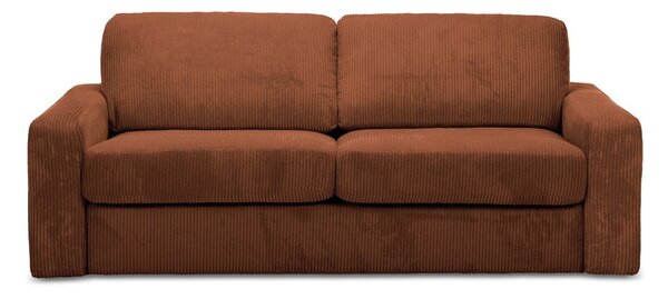 Sztruksowa rozkładana sofa w kolorze terakoty 195 cm Nona – Makamii