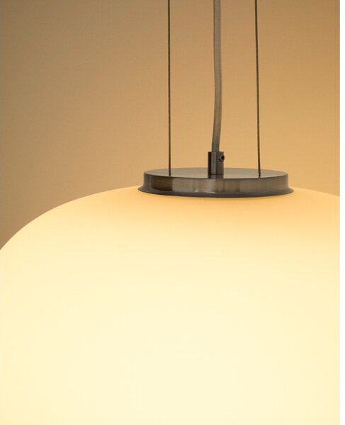 Biała lampa wisząca ze szklanym kloszem ø 25 cm Ardali – Kave Home
