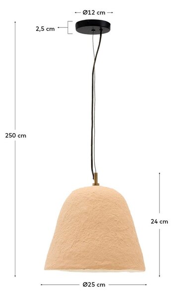 Beżowa lampa wisząca ø 25 cm Lisora – Kave Home