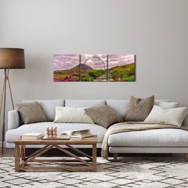 Obraz krajobrazu (z zegarem) (90x30 cm)