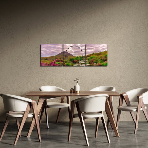 Obraz krajobrazu (z zegarem) (90x30 cm)