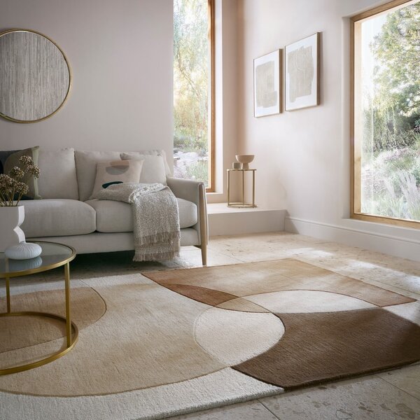 Brązowo-beżowy wełniany dywan 120x170 cm Glow – Flair Rugs