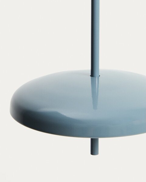 Niebieska lampa wisząca LED ze ściemniaczem z metalowym kloszem ø 16 cm Porte – Kave Home
