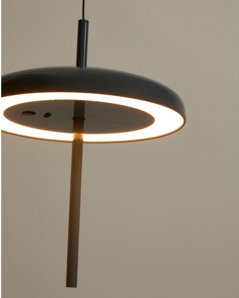 Niebieska lampa wisząca LED ze ściemniaczem z metalowym kloszem ø 16 cm Porte – Kave Home