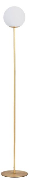 Biała/w kolorze złota lampa stojąca ze szklanym kloszem (wysokość 155 cm) Brisia – Kave Home