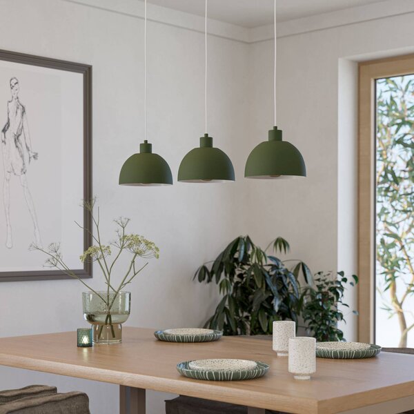EGLO Lampa wisząca Cazalilla, możliwość ściemniania, zielony, kuchnia, metal