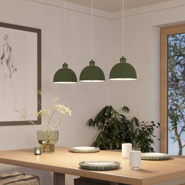 EGLO Lampa wisząca Cazalilla, możliwość ściemniania, zielony, kuchnia, metal