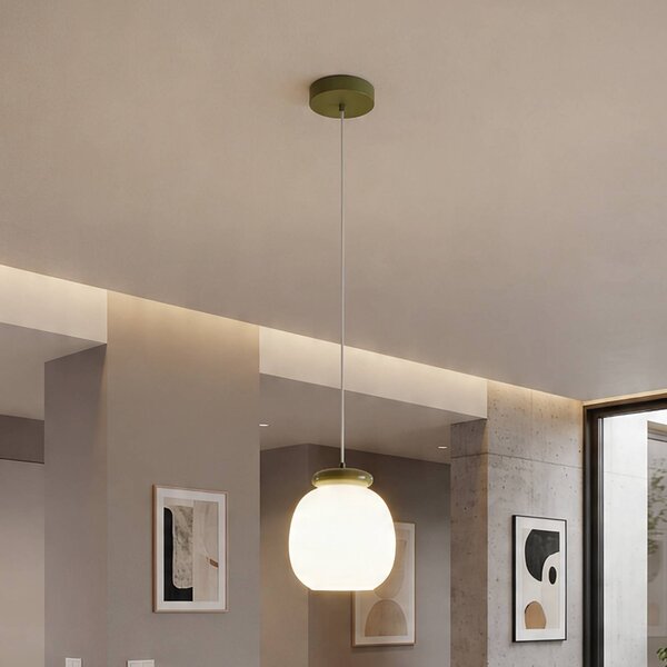 EGLO Lampa wisząca Berardelli, możliwość ściemniania, biały / opal, salon / jadalnia, szkło, nowoczesny