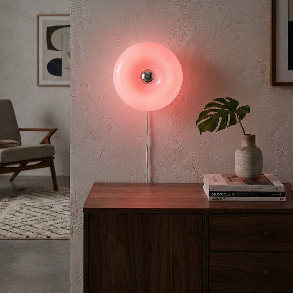 EGLO Lampa stołowa Basile, możliwość ściemniania, fioletowy / różowy / bladoróżowy, salon / jadalnia, szkło, nowoczesny
