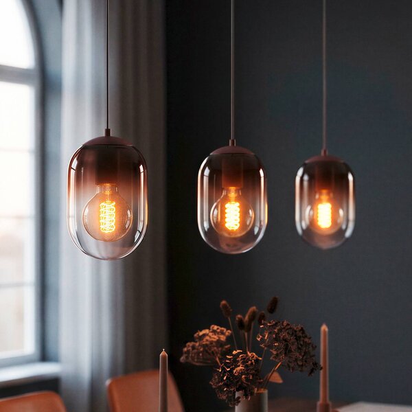EGLO Lampa wisząca Lequile, możliwość ściemniania, czerwony, salon / jadalnia, szkło