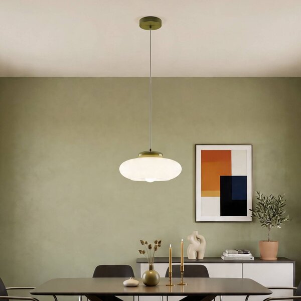EGLO Lampa wisząca Berardelli, możliwość ściemniania, niebieski, salon / jadalnia, szkło, nowoczesny