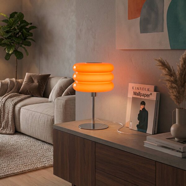 EGLO Lampa stołowa Tortora, żółty / pomarańczowy, salon / jadalnia, szkło, młodzieżowy