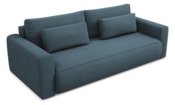 Niebieska rozkładana/ze schowkiem sofa 238 cm Kapua – Makamii