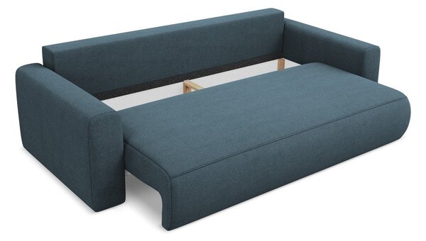 Niebieska rozkładana/ze schowkiem sofa 238 cm Kapua – Makamii