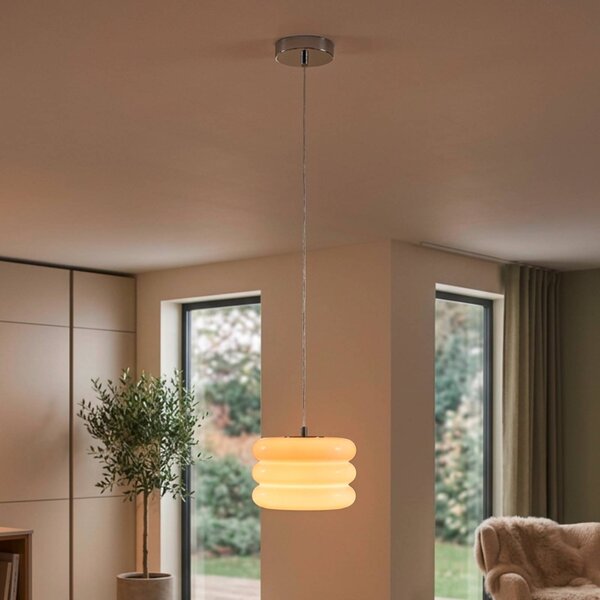 EGLO Lampa wisząca Tortora, możliwość ściemniania, biały / opal, salon / jadalnia, szkło, młodzieżowy