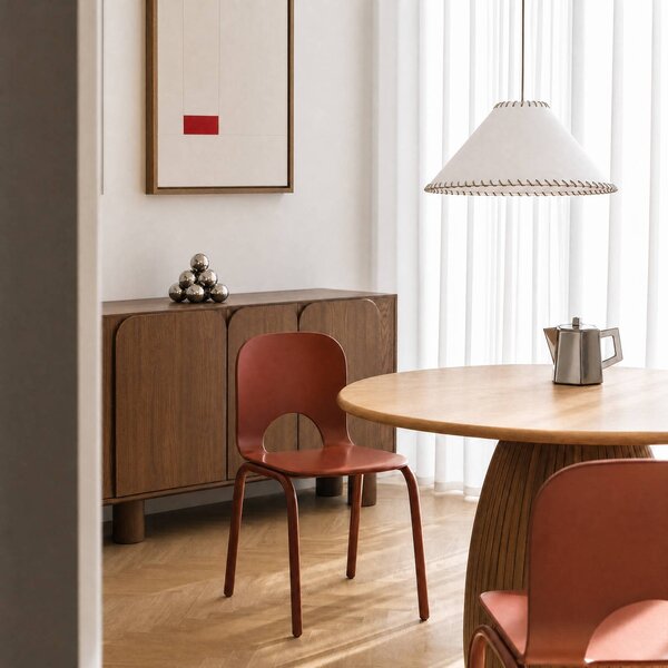 Lampa wisząca Whitt NOLA, możliwość ściemniania, kremowy / amber, salon / jadalnia, papier / lunolit / lunopal, skandynawski