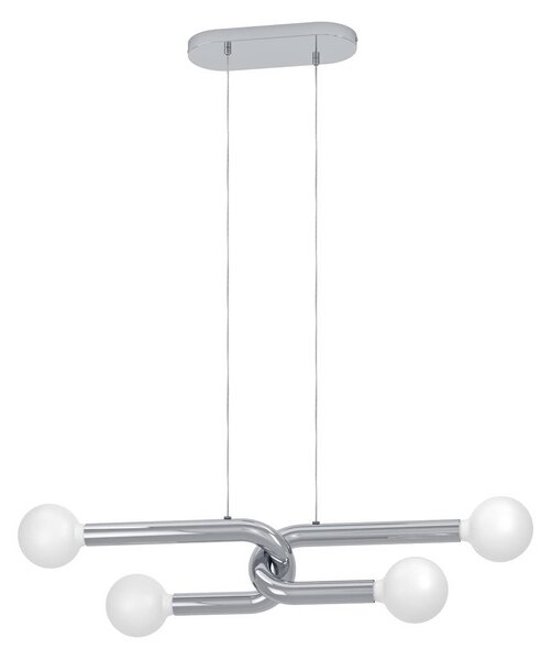 EGLO Lampa wisząca Mellili, możliwość ściemniania, chromowy / srebrny, salon / jadalnia, metal, nowoczesny