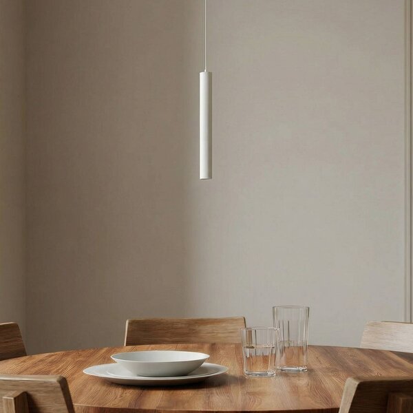 Lampa wisząca LED Lindby Lumaro, biała, 27 cm, 48 V, ściemniana Lumaro 48V Lindby, możliwość ściemniania, biały / opal, salon / jadalnia, aluminium, nowoczesny