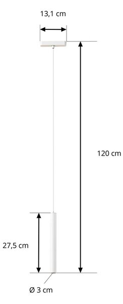 Lampa wisząca LED Lindby Lumaro, biała, 27 cm, 48 V, ściemniana Lumaro 48V Lindby, możliwość ściemniania, biały / opal, salon / jadalnia, aluminium, nowoczesny