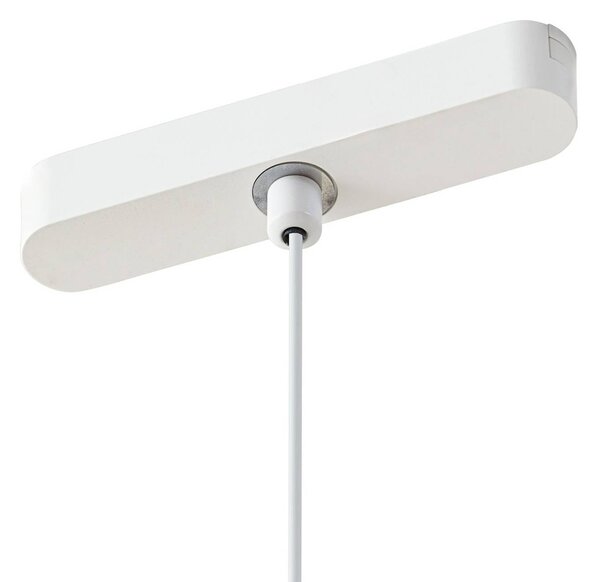 Lampa wisząca LED Lindby Lumaro, biała, 27 cm, 48 V, ściemniana Lumaro 48V Lindby, możliwość ściemniania, biały / opal, salon / jadalnia, aluminium, nowoczesny