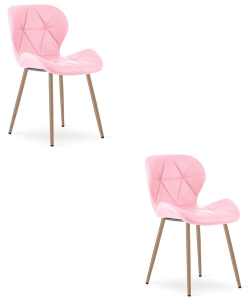 Styl I Elegancja Krzesło Mango - Róż / Nogi Dąb X 2