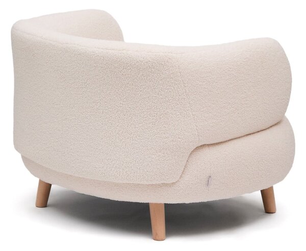Beżowy fotel z materiału bouclé Luisa – Kave Home