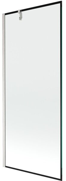 Mexen Next parawan nawannowy 1-skrzydłowy 80 x 150 cm, czarna ramka, nikiel szczotkowany - 895-080-000-00-70-97