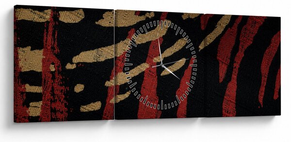 Obraz abstrakcji (z zegarem) (90x30 cm)