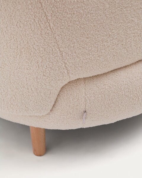 Beżowy fotel z materiału bouclé Luisa – Kave Home