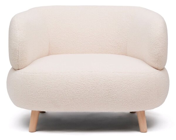 Beżowy fotel z materiału bouclé Luisa – Kave Home