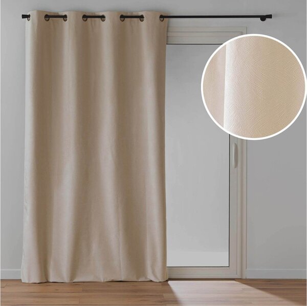 Beżowa aksamitna zasłona 140x260 cm Olympe – douceur d'intérieur