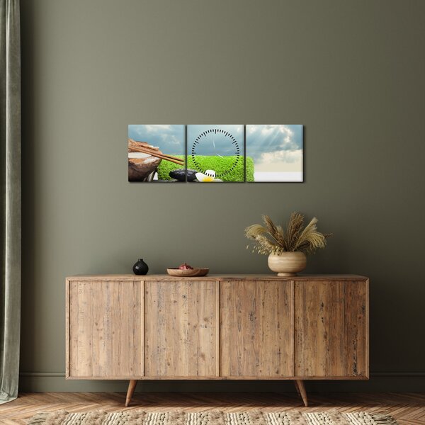 Obraz - Spa and relakx (z zegarem) (90x30 cm)
