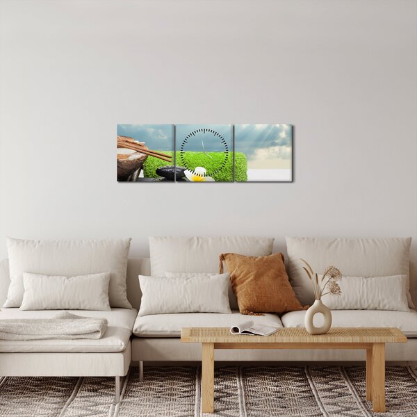Obraz - Spa and relakx (z zegarem) (90x30 cm)