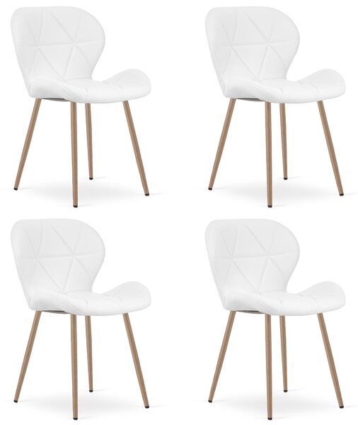 Styl I Elegancja Krzesło Mango - Biała / Nogi Dąb X 4