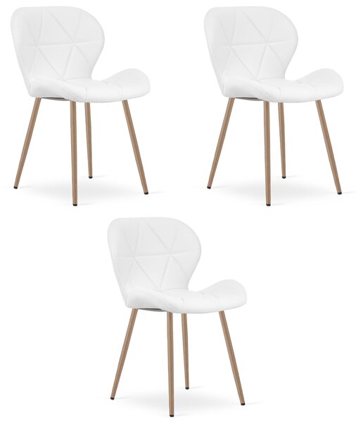 Styl I Elegancja Krzesło Mango - Biała / Nogi Dąb X 3