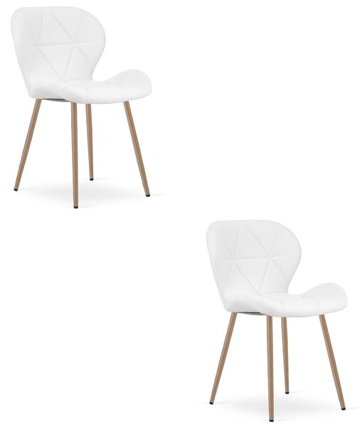 Styl I Elegancja Krzesło Mango - Biała / Nogi Dąb X 2