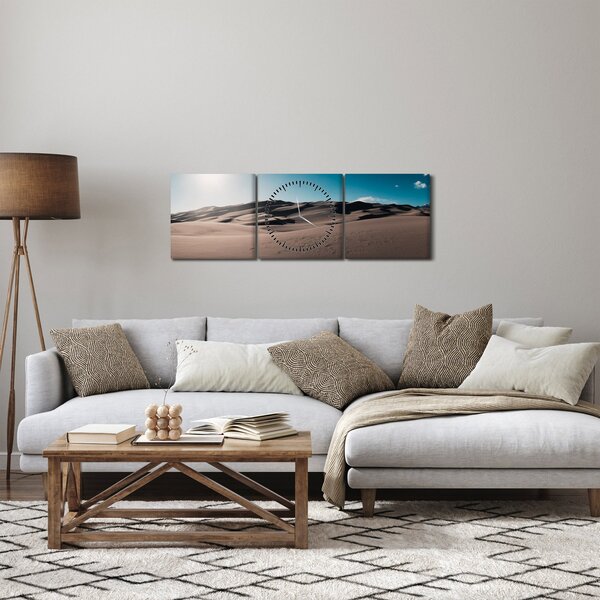 Obraz - Z pustyni (z zegarem) (90x30 cm)