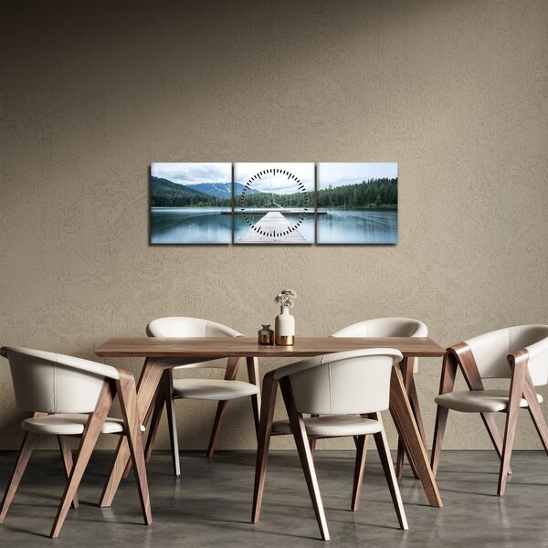 Obraz - Patrząc z molo (z zegarem) (90x30 cm)