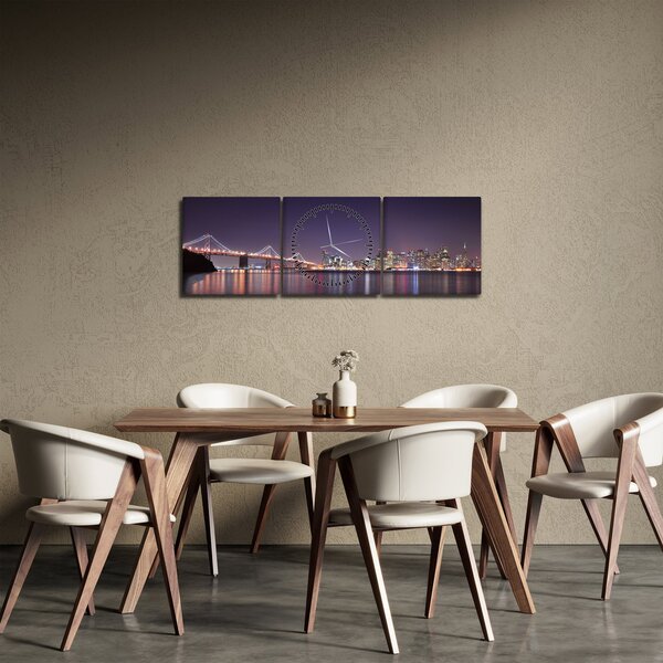 Obraz przedstawiający San Francisco, Kalifornia (z zegarem) (90x30 cm)