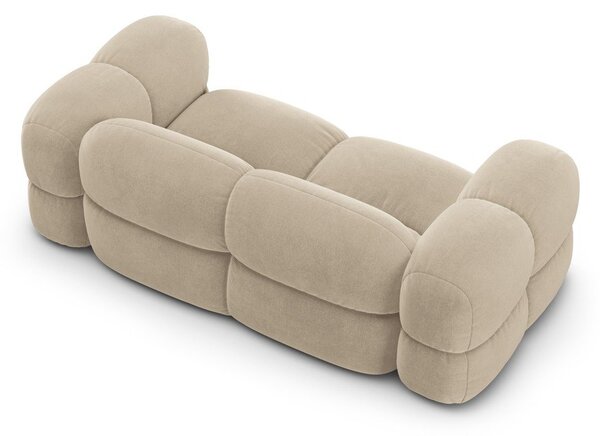 Beżowa aksamitna sofa 210 cm Loretto – Cosmopolitan Design