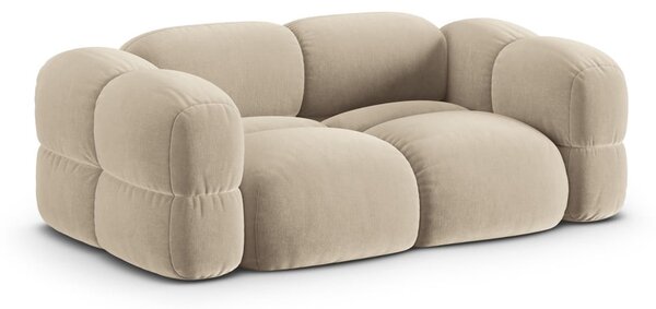 Beżowa aksamitna sofa 210 cm Loretto – Cosmopolitan Design