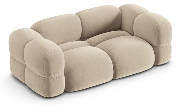Beżowa aksamitna sofa 210 cm Loretto – Cosmopolitan Design