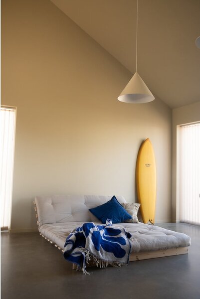 Żółta rozkładana sofa 160 cm Roots – Karup Design