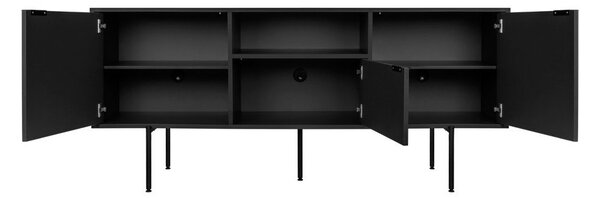Czarna szafka pod TV 180x79x50 cm Bau – noo.ma